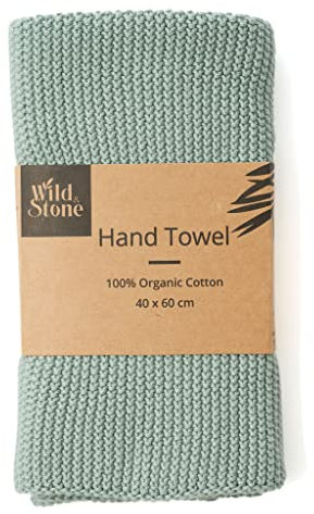 Wild & Stone | Handtuch aus Bio-Baumwolle, Küchentuch | Perfekt für rund ums Haus | Öko-Handtücher (Moosgrün)