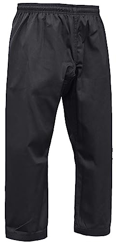 Farabi Sports Taekwondo Hose Schwarze Taekwondo Karate Hose (Black, 2-150CM)