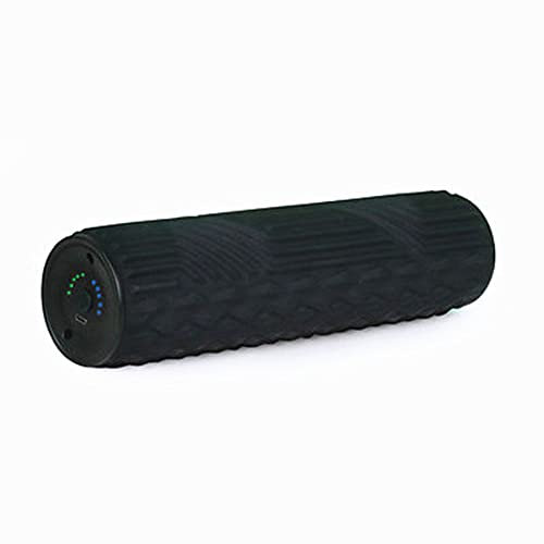 LTLCLZ Rodillo De Espuma Eléctrico Ajustable De 5Velocidades Columna De Yoga Masaje Fitness Equipo De Relajación Muscular Rodillo Vibrador Eje De Fascia,Negro