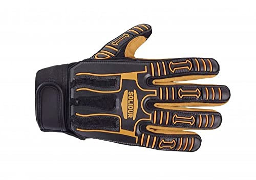 Solidur GA18 - Gant à Renfort de Paume Anti-Chocs - Confort et Protection Exceptionnels - Inserts en Mousse Anti-Vibration et Anti-Ampoules - Taille T9