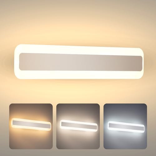 Yafido 14W LED Spiegelleuchte Bad 230V 40CM LED Badleuchte Wand 1050Lumen Badezimmer Spiegellampe 3000K Warmweiß, 4000K Neutralweiß, 6000K Kaltweiß Wandlampe