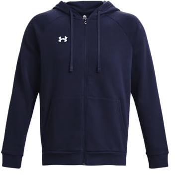 Under Armour Men's Rival Fleece Full Zip Hoodie, (410) Midnight Navy / / White, XX-Large