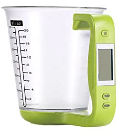 apofly Digital Measuring Cup, Multi Function Kitchen Weigh Scale, Green, 1 Piece, Electronic Measuring Instrument, Jug, Measuring Cup