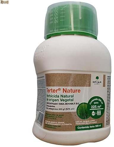 BricoLoco.com Herbicida de post-emergencia no selectivo ¡¡¡0,5 LTS.!!! Actúa por contacto contra malas hierbas anuales de hoja ancha y gramíneas, musgo y algas. Bio-herbicida de origen vegetal. (1)