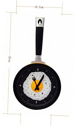Garneck Hängende Uhr Bratpfanne Design Pfanne Für Küche Dekorative Wanduhr Ziffern