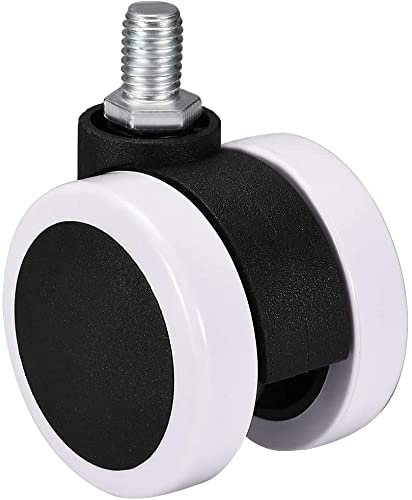 XYWHPGV Swivel Caster Wheels - 2 Inch Pu Twin Wheel M10x15mm Threaded Caster(9f174 d733e 4ad0f 39d64 1d038 22cc0