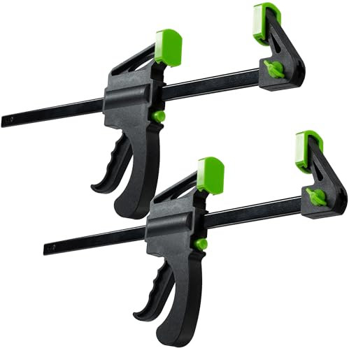 SANDPROX 305mm Ratchet Bar Clamps Set, 465 mm Woodworking Spreader, One-Handed Quick Grip Release and Clamp for Woodworking and DIY, 2 Pack