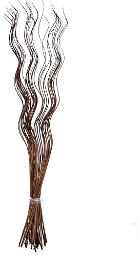 Homestreet Ramitas Altas de Sauce Rizado en Espiral, Coloridas Metálicas Naturales Secas Teñidas Exóticas, Ting Decoración del Hogar Arreglo Floral Display, Ramo de 40 Piezas, 120cm de Largo para