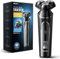 Electric Razor for Men,Wet & Dry Cordless Rotary Shavers with LCD Display,90Mins Shaving Time,IPX7 Waterproof,Pop-up Beard Trimmer,Magnetic Shaving Head,USB Rechargeable,Child Lock for Easy Cleaning
