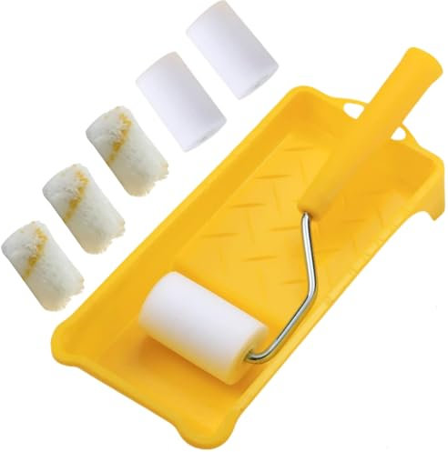 Juego Mini Rodillos De Pintura,Mini Rodillo Pintura de Espuma,Kit Rodillo Pintura,Kit Rodillos Pintura Pequeños,Set Rodillo Pintura Pared,Set de Bricolaje para Decoración Hogar Paredes y Techos