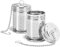 Set per la preparazione del tè da 2 pezzi, colino da tè in acciaio inossidabile, infusore per tisane, colino da tè con catena lunga e vassoio antigoccia, adatto per teiere, tazze