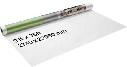 VEVOR Barriera al Vapore 2,7 x 22,86 m, Schermo Impermeabilizzante in Plastica, Spessore 0,13 mm, Telone Antistrappo, Blocca l'Umidità Attraverso le Pareti, Telone per Edifici di Ristrutturazione