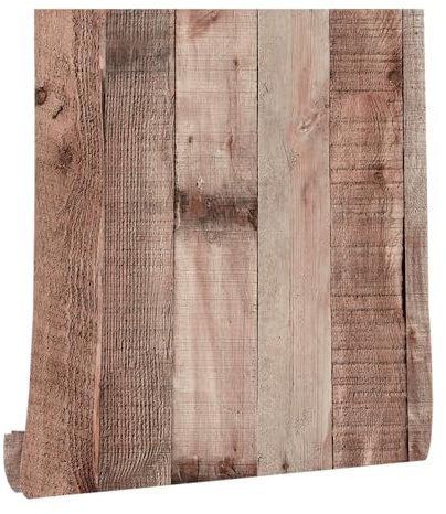 ICYEHAO Vinilo Adhesivo Muebles Madera, 44.5 x 500 cm Papel Pintado Autoadhesivo Madera Papel Tapiz Maderas Vinilo Adhesivo para Muebles,Armarios,Libreria,Sala de Estar, Dormitorio,Baño,Cocina