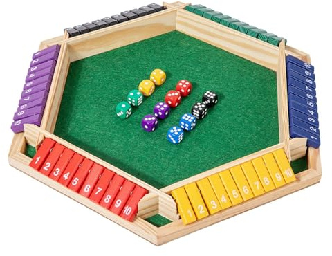 Trä, Täck lådan: tärningsbrädor för 6 spelare, klassiskt resebrädspel, träbrädspelare, pedagogiska juicer för barn, Traditionella tuggor från