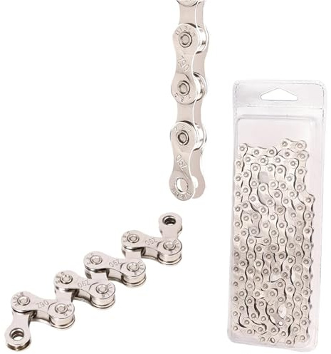 Cykelkedjor 6, 7, 8, 9, 10, 11, 12 hastigheter, silver, 24/27/30/33, saknad del, mountainbike-kedja för vägcykel (Single-speed chain)