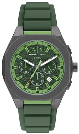 Armani Exchange Herren 44MM Gunmetal Edelstahl Uhr, AX4292