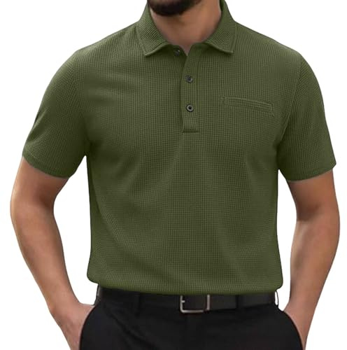 Generico Polo Uomo Breeze con vestibilità per Pancia da Birra, Elastico e Asciugatura Rapida, Collo texturizzato Maniche Corte, Ideale per Golf e Tempo Libero, Ultra Morbido e setoso