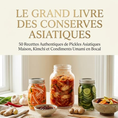 Le Grand Livre des Conserves Asiatiques: 50 Recettes Authentiques de Pickles Asiatiques Maison, Kimchi et Condiments Umami en Bocal