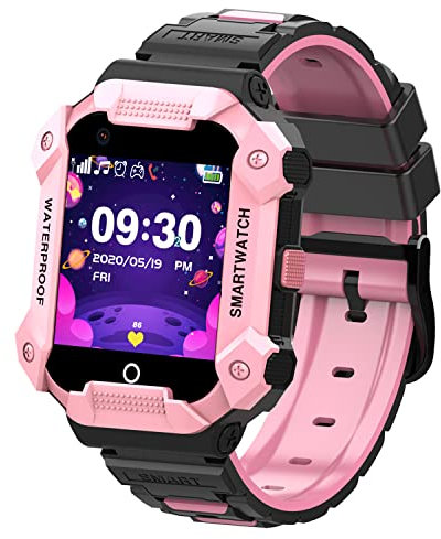 PTHTECHUS Montre connectée pour Enfants - Appels, Fonction SOS, Musique, Appareil Photo, Jeux, Reveil, podomètre, Smartwatch Telephone Fille Garçon 4-12 Ans Cadeau