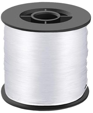 CENPEK Nylontråd transparent rivbeständig transparent sladd för hängande fiskelina transparent klar nylontråd osynlig tråddekoration för upphängning (0,8 mm)