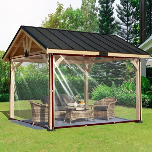 Transparente Plane - mit öSen Abdeckplane Wasserdicht 3X3m Durchsichtige Tarp Plane für Gartenmöbel Pflanzen Gewächshaus Pet Hutch Dach
