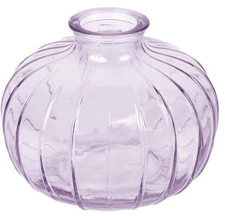 Talking Tables Jarrón de Cristal Lila para Flores, Elegante Tallo único Elegante para Mesa de Boda, decoración de alféizar de Ventana, Fiestas en el jardín, Comedor de Verano, Estilo de repisa y