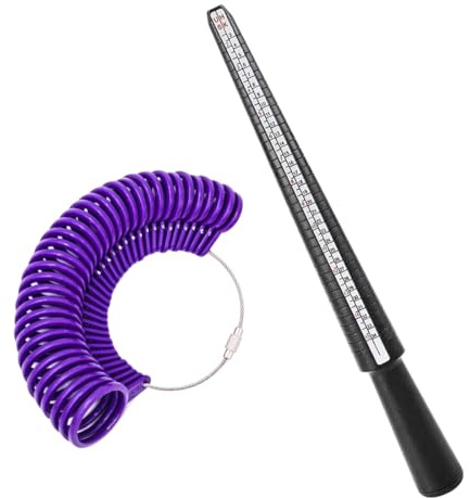 GNALIA 2 Pièce Baguier Mesurer Taille De Doigts Bague Jauge Mesure De Taille De Doigt Jauge Anneaux Outil De Bague Baguier Calibreur Pour Mesurer Taille Des Doigts Et Taille De Bague (Violet)
