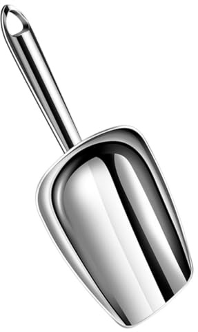 VALICLUD Pala de Acero Inoxidable Ergonómica para Hielo y Harina Cómoda y Resistente para Cocina y Congelador Mediano Fácil de Usar y Limpiar