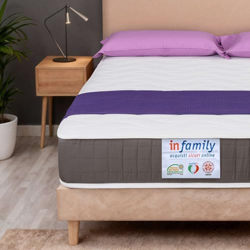 INmaterassi Materasso Memory Matrimoniale 160x190 - Altezza 30 cm - Amazonia Materasso Matrimoniale Ortopedico, Anallergico, Antiacaro e Traspirante - Waterfoam 100% Made in Italy