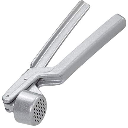 Westmark Knoblauchpresse, runder Press-Stempel, Länge: 16,5 cm, Aluminium, Novapress, Silber, 30102260