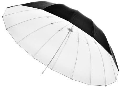 Walimex pro Reflexschirm Ø 180 cm schwarz/weiß für weiches Licht, Lichtreflektor für neutrale Lichtführung und Streulichtminderung, Lichtformer für Studioblitz, optimal für Produktfotografie