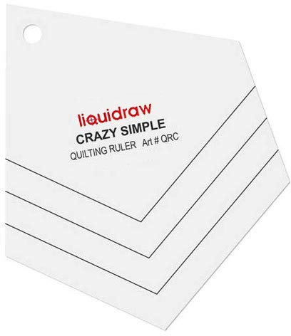 Liquidraw Qrc Acrylique Modèle Crazy Patchwork quilting Règle – Clair