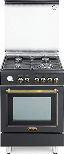 De Longhi PEMA 664 C ED Cuisinière à gaz avec four électrique N° feux 4 feux Anthracite 60 x 60 cm