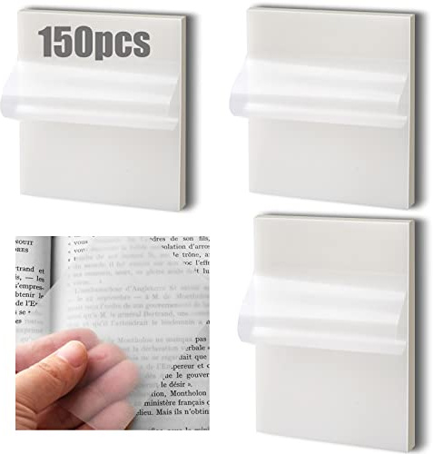 150 Blätter Transparente Haftnotizen, Wasserdichte Selbstklebendes Sticky Notes, Wiederbeschreibbare Notizzettel Tolles Büromaterial für Studenten und Mitarbeiter (100PK 7.5 * 7.5cm+50PK 9.5 * 7cm)