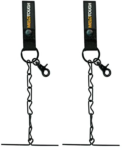MELOTOUGH Lot de 2 cordons pour ceinture à outils, ceinture d'électricien, porte-ruban adhésif avec porte-clés et mousqueton de déclenchement, couleur noire