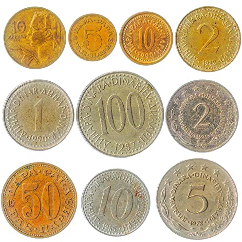 Hobby of Kings Yugoslavia 10 Mixed Coins | Dinar | Dinara | Para | Non Existent Country | 1945-2003