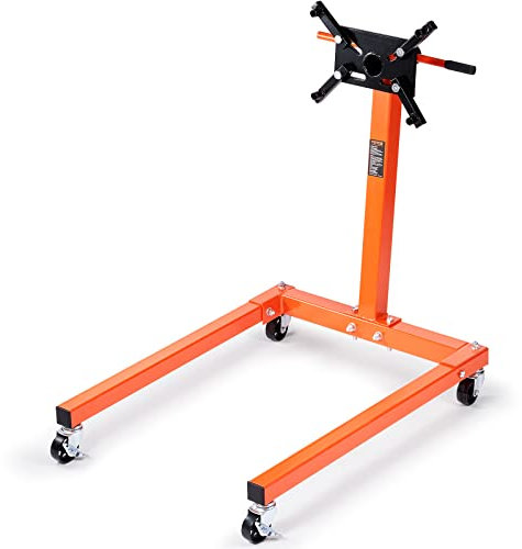 VEVOR Motorständer Motorhalter 590 kg, Motorständer Klauenheber Getriebehalter, Motorheber Kfz-Werkstatt mit 4 Rädern & 508 mm Griff, Bewegliche Motorheber Motorkräne, Reparaturwerkzeuge Motor