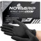 Novagrip JFA Medical Mechanic, Tattooist, Tattoo Disposable Powder Free Latex Free Black Nitrile Gloves - Box of 100 (Medium)