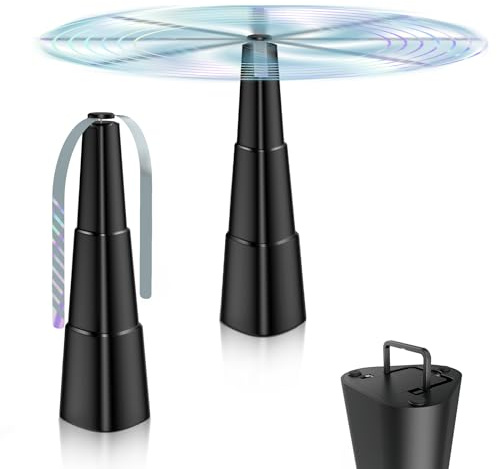 BNGXR Fly Fans for Tables, 2 Pcs Battery Operated Fly Repellent Fan Extendable Portable Fan for Table, Picnic, BBQ and Camping(black)