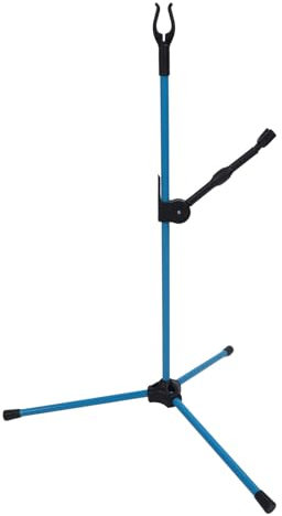 Bogenschießen-Recurve-Bogen-Ständerhalter, Verstellbarer Fiberglas-Bogenständer für Recurve-Bögen, Compound-Bögen, Langbogen für Recurve-Bogen, Leichtes Fiberglas-Bogenregal, Langer(Blau)
