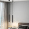 HOTUT LED Lungo Lampada A Sospensione, 2 Pezzi Lampada a Sospensione Comodino Camera da Letto, Lampada a Sospensione 30cm a cilindro Nero Per Soggiorno Sala Da Pranzo Kitchen(Bianco Caldo)