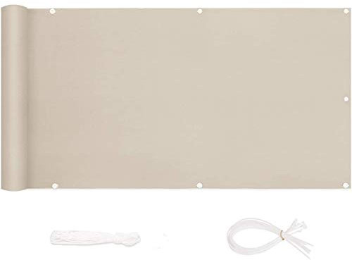 Paravento per balcone, 1 x 9,5 m, facile da pulire, resistente alle intemperie, colore marrone, ideale per portico, terrazza, cortile, patio, migliora il tuo spazio esterno oggi