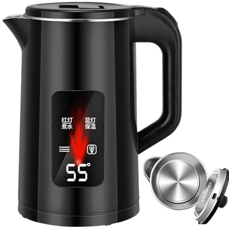 Bollitore elettrico per teiera, bollitore elettrico, in acciaio inox, 3 l, per camera da letto, cucina, feste di famiglia