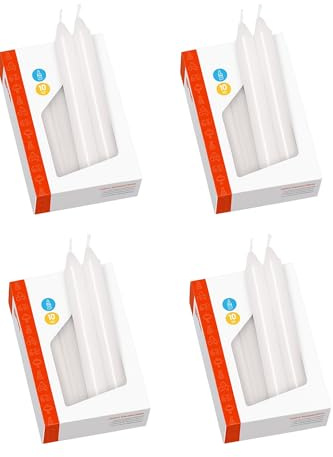Ameisenkeks® 40 x Geburtstags-Kerzen 4 x 10 Stück Kerzen klein weiß für Geburtstagszüge + Ringe + Kränze kompatibel zu Goki + Grimm's Sparpaket