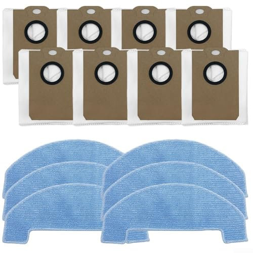 Juego de trapos y bolsas de polvo compatibles con Trouver E10 y Liectroux M70 Pro