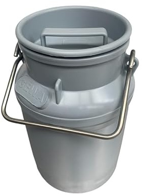 GN LTD Heavy-Duty Plastic Milk Churn with Lid & Handles – Dairythene – Airtight, Sterilisable Liquid Storage Container – Acid & Alkali Resistant – 10L