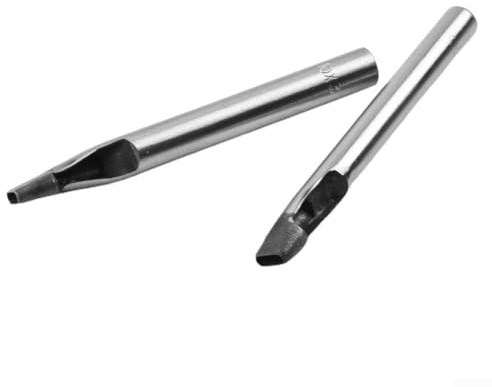 Herramienta de bricolaje de cuero 3 mm forma ovalada perforadora para juntas, vinilo y goma, 5 piezas