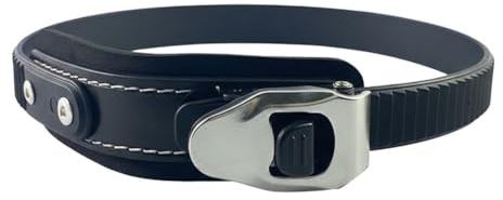 Moliuoly Inline-skridskor bälte med spänne – justerbar 50 cm nylonrem av aluminiumlegering för skridskor, skidor och hockey – robust, köldtålig och lätt (svart)