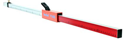 hedue® Flexilatte - Messlatte Nivellierlatte für den Einsatz mit Rotationslasern, aus eloxiertem Aluminium, Länge 1,31 m - 2,42 m