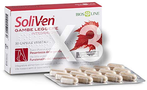 BIOS LINE - SOLIVEN INTEGRATORE 30 CAPSULE [3 CONFEZIONI] efficace | naturale | benessere quotidiano - [KIT CON SOLUZIONE IDROGLICERICA DI PROPOLI IN OMAGGIO]
